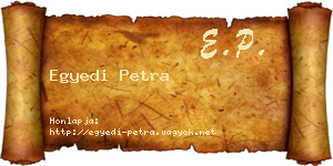 Egyedi Petra névjegykártya
